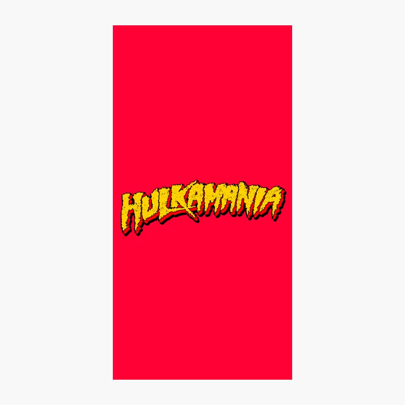 Hulkamania Wrestling Logo in Bold Yellow and Red Text iPhone Case