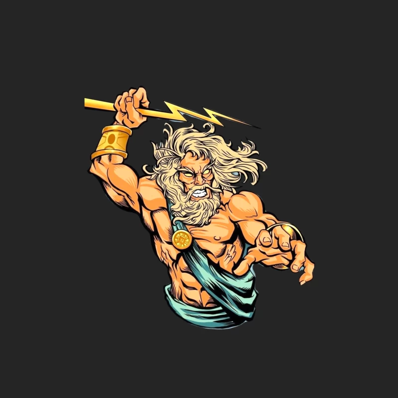 Zeus: The God of Lightning Male Pullover Sweatshirt
