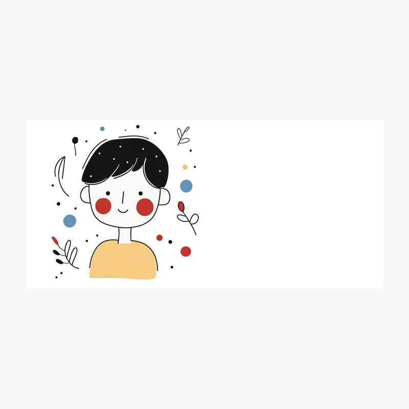 Whimsical Cartoon Illustration of a Cute Child Coffee Mug