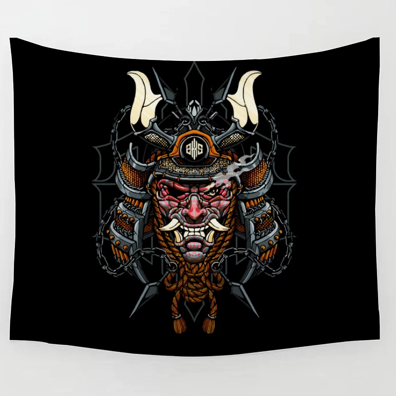 Viking Warrior Pixel Art Tapestry