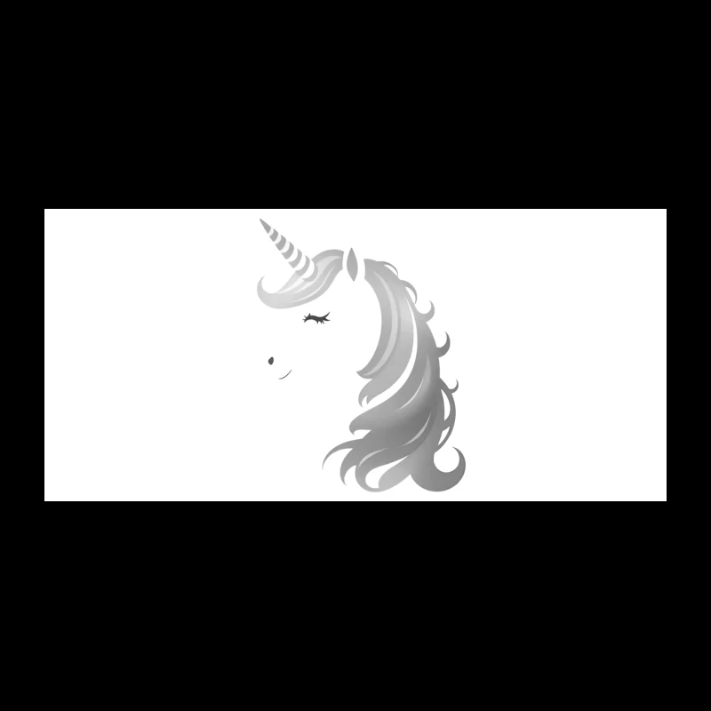 Minimalist Grayscale Unicorn Fantasy Illustration Coffee Mug