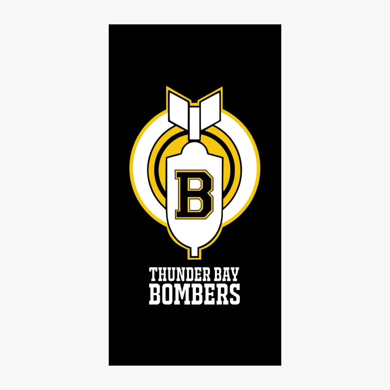 Thunder Bay Bombers Hockey Team Logo with Bomb Icon iPhone Case