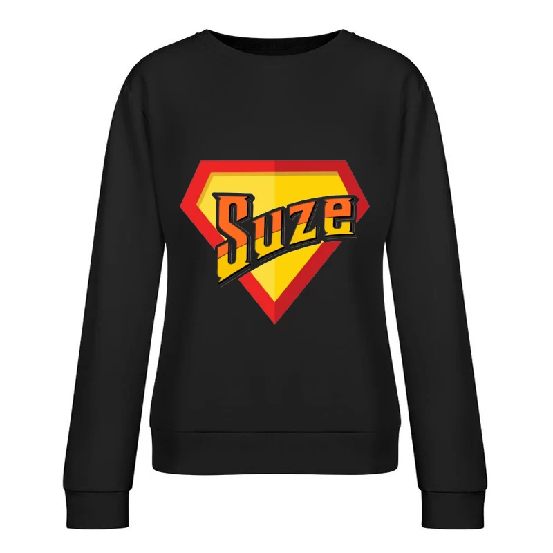 Suze Drink Logo in Superman Shield Style Female Pullover Sweatshirt