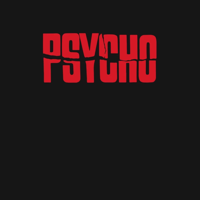 Red Typography Logo of Classic Horror Film "Psycho" Female T-Shirt