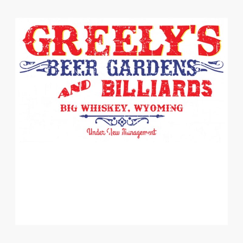 Greelys Beer Garden & Billiards from Unforgiven - distressed Throw Pillow