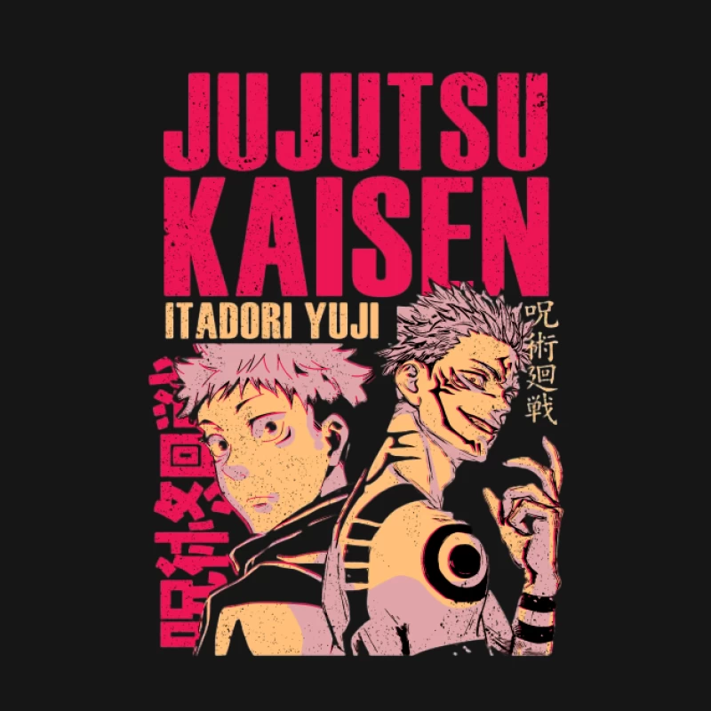 Jujutsu Kaisen Charaktere Yuji Itadori und Sukuna Herren T-Shirt