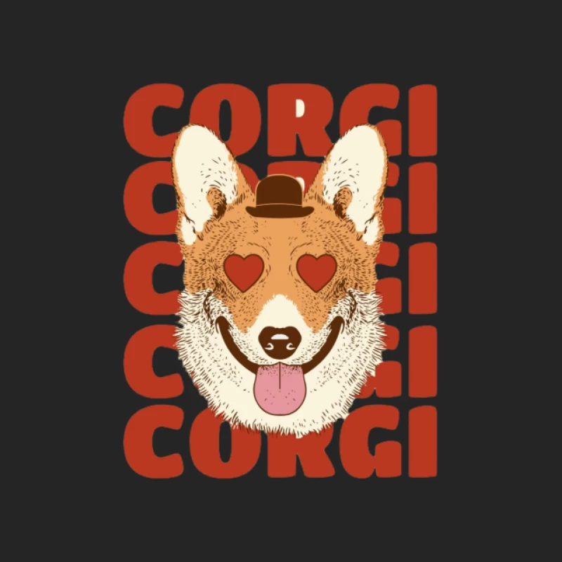 Corgi mit Herzaugen und Hut Damen Pullover Sweatshirt