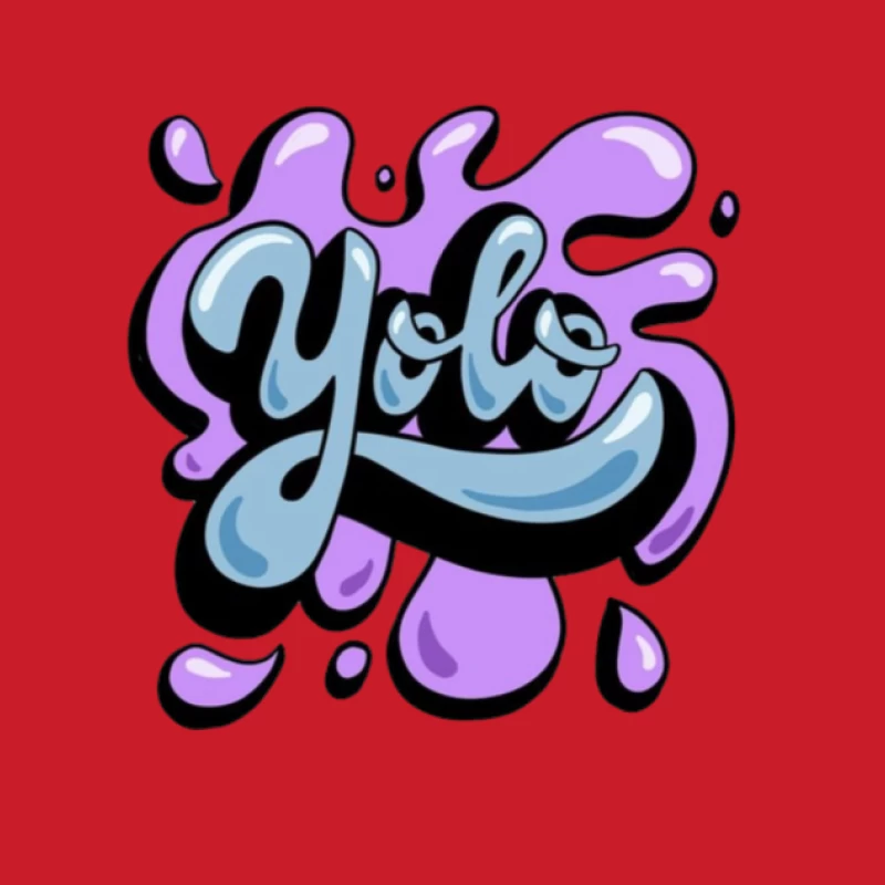 Stylisches Yolo-Graffiti-Design Herren Pullover Hoodie