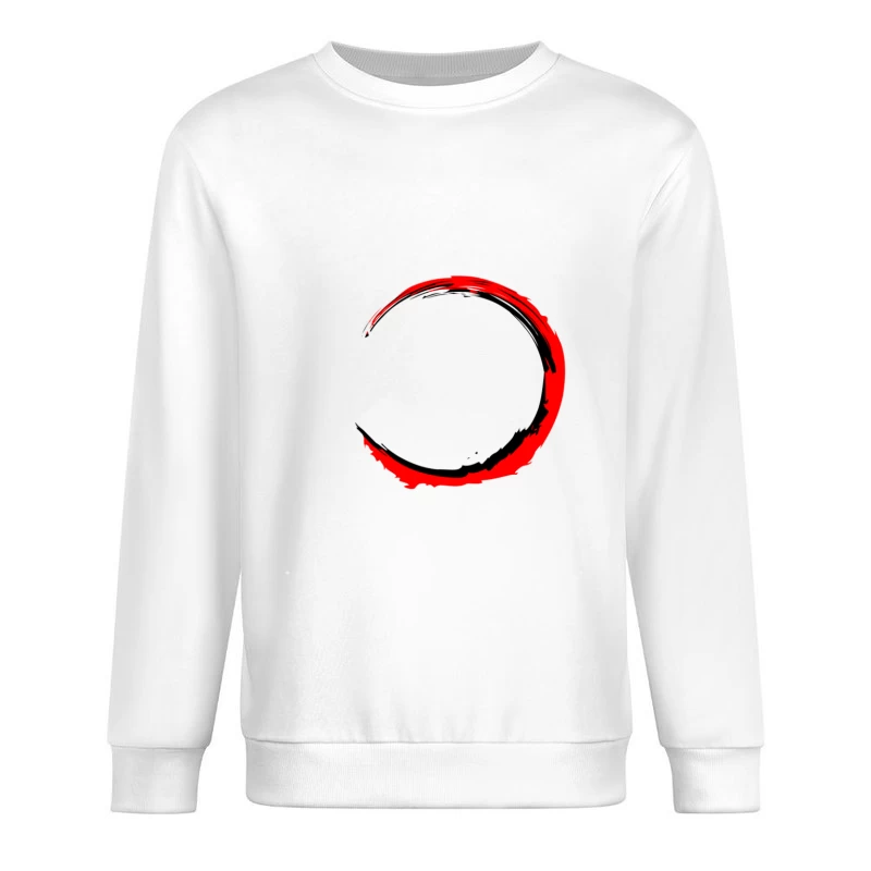 Cercle de pinceau noir et rouge Homme Sweat-shirt à enfiler
