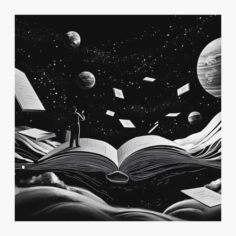 Cosmic Reading: A Journey Through Literary Imagination Pin