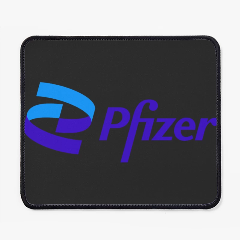 Pfizer Pharmaceutical Company Logo in Blue and Purple Mouse Pad