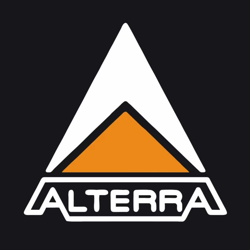 Alterra Corporate Logo with Orange Triangle Design Male Pullover Hoodie