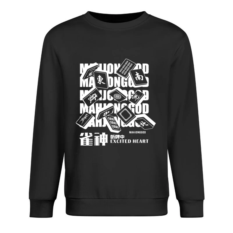 Mahjong-Spielsteine im Flug Herren Pullover Sweatshirt
