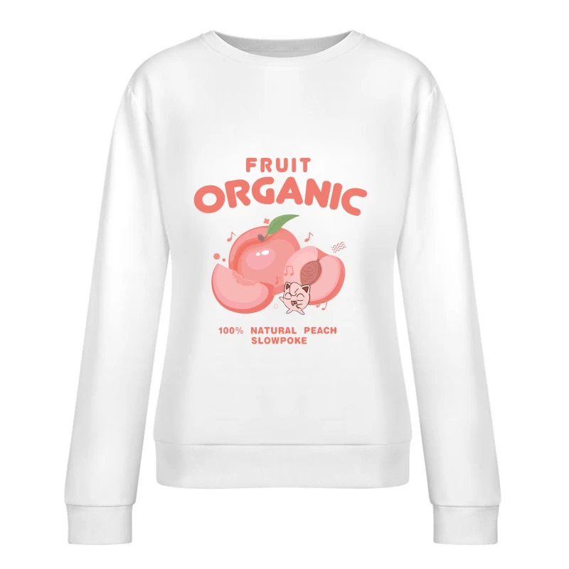 Natürlicher Pfirsich Spaß Damen Pullover Sweatshirt