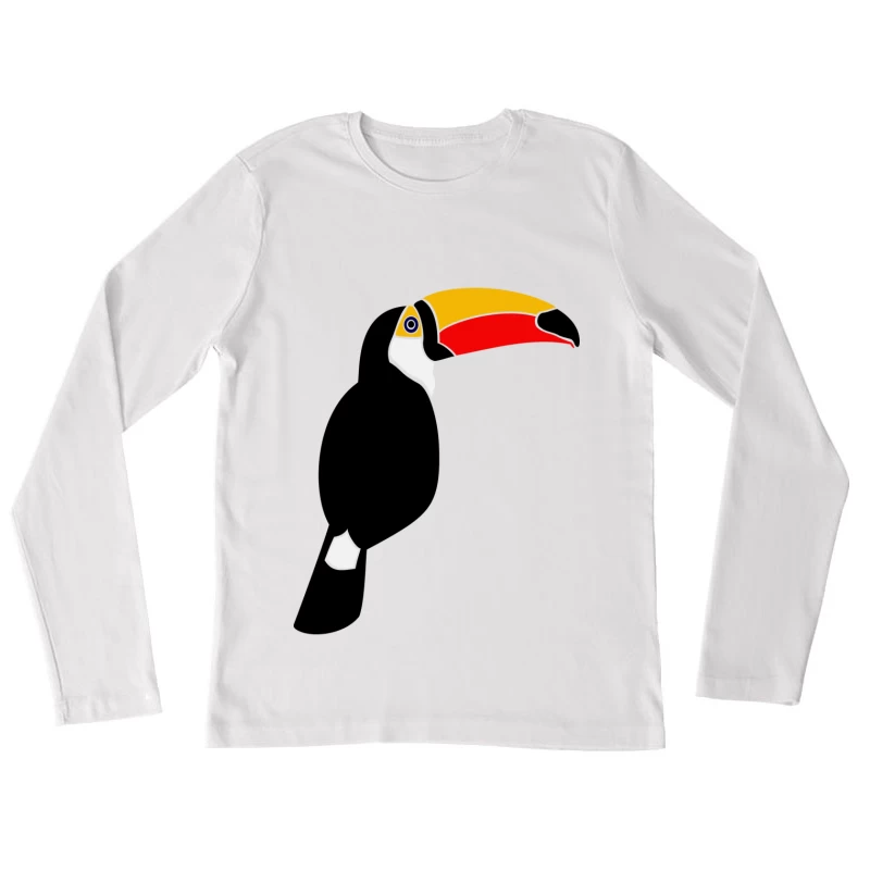 Illustration d'un toucan coloré Femme Manches Longues T-Shirt
