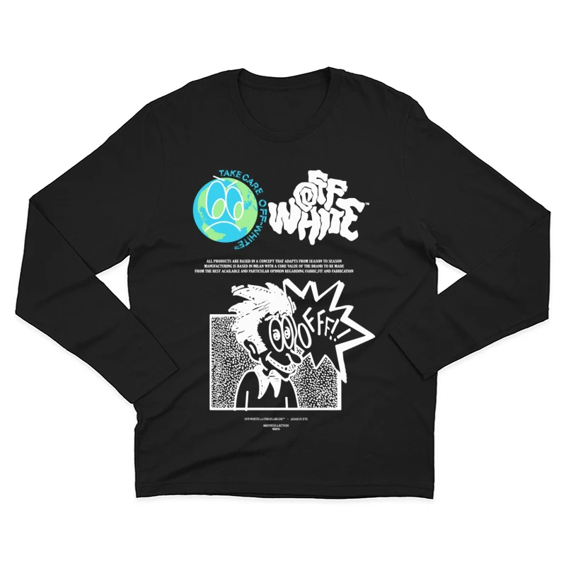 Off-White Umweltgrafik Herren Langarm T-Shirt