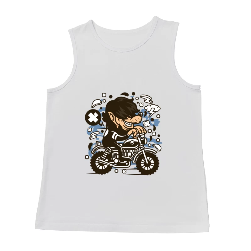 Motard cool sur moto rétro Homme Débardeur