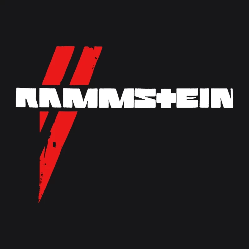 Rammstein Metal Band Logo in Red and White Male Pullover Hoodie