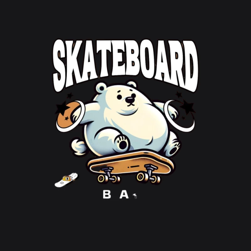Niedlicher Eisbär auf einem Skateboard Herren Pullover Hoodie