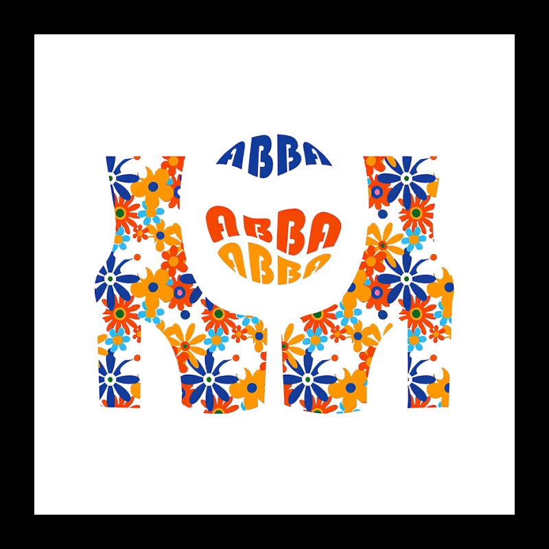 Abba Band Flowers Art Pin