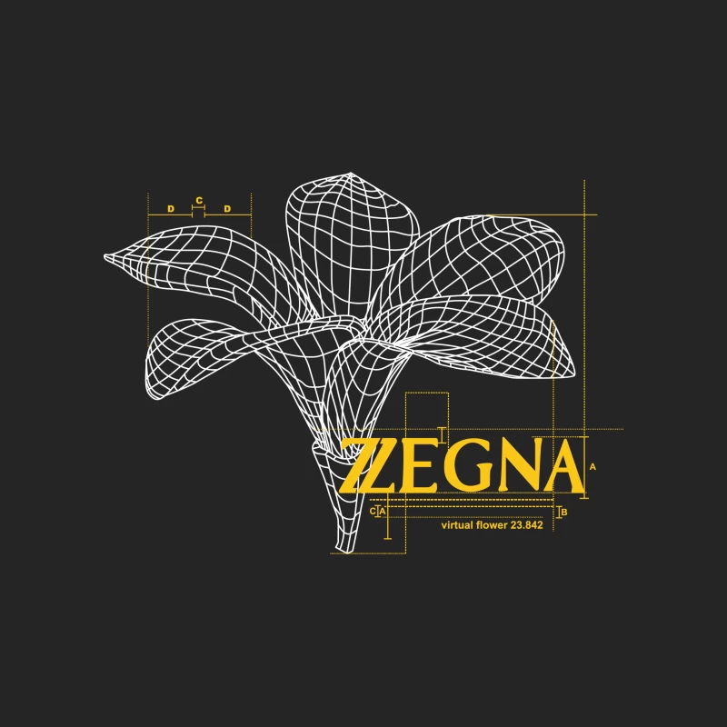 Zegna Virtuelle Blume Design Herren Pullover Sweatshirt