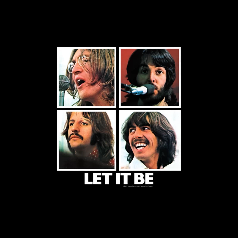 Four Classic Snapshots from The Let It Be Recording Sessions Throw Pillow