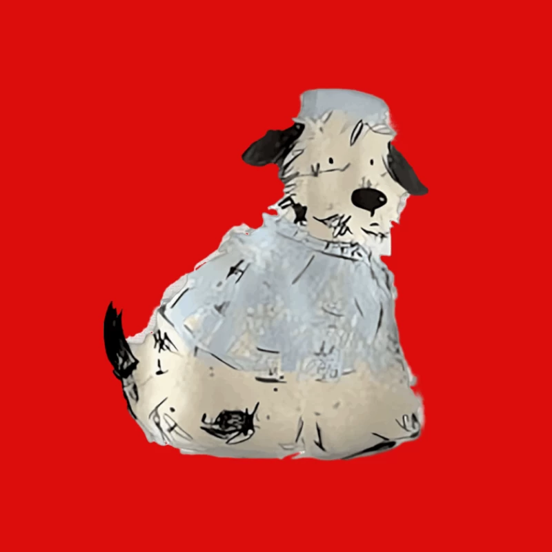 Niedlicher Cartoon-Hund mit Hemd Herren Tanktops