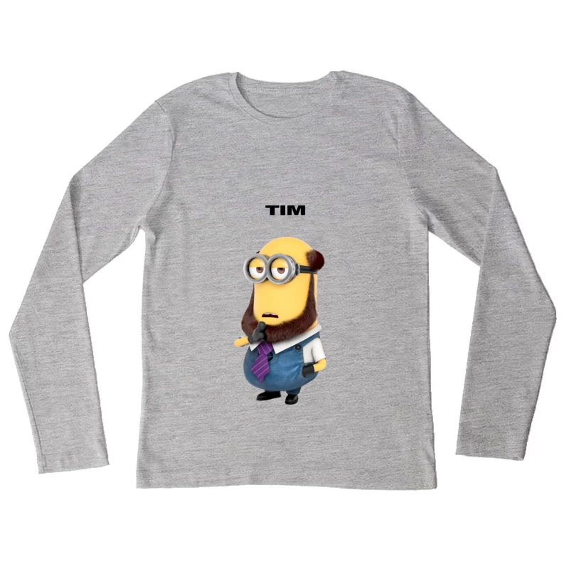 Bearded Minion Tim in Business Attire Female Long Sleeve T-Shirt