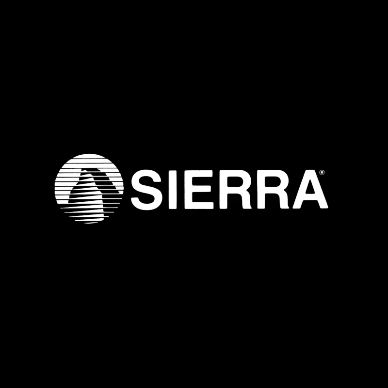 Vintage Sierra Entertainment Company Logo in White Desk Mat