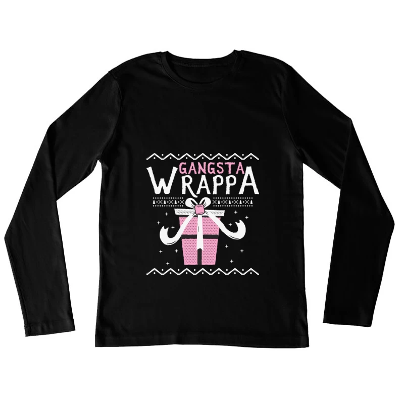 Pull marrant avec paquet cadeau et texte humoristique Femme Manches Longues T-Shirt