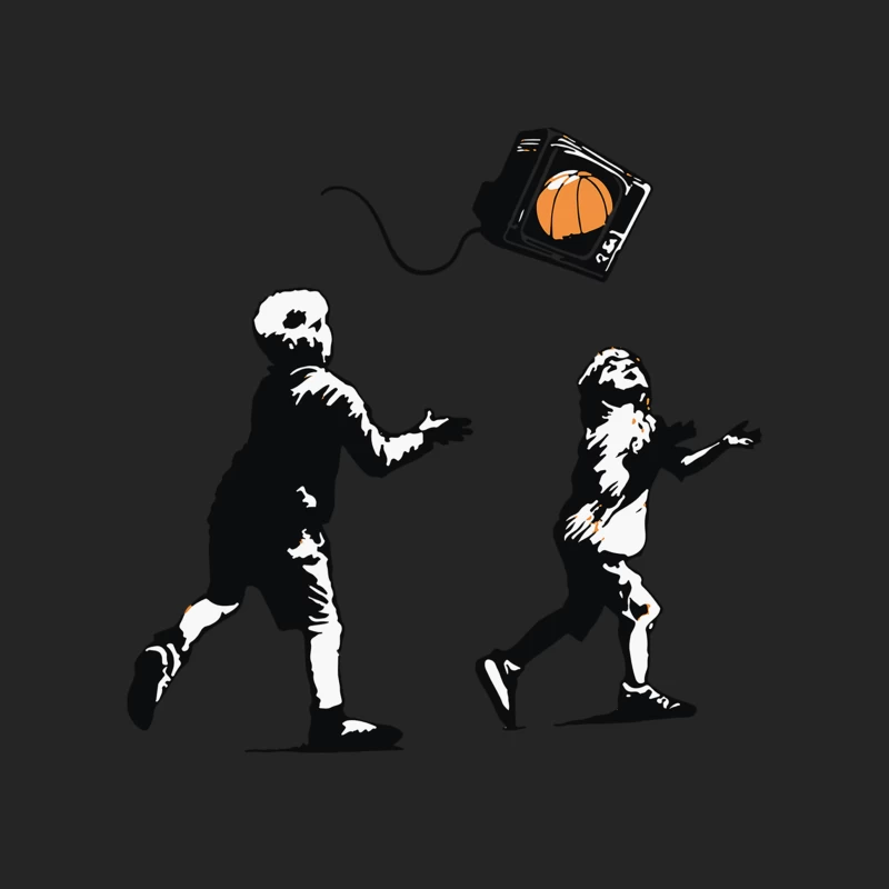 Banksy Kids Play T.V. Ball Male Pullover Sweatshirt