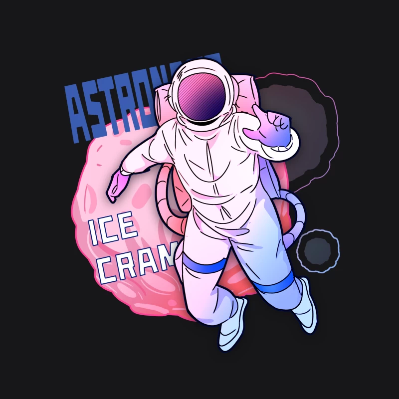 Astronaut genießt Eis im Weltraum Herren Pullover Hoodie