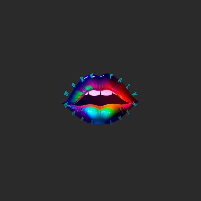 Rainbow Pierced Lips Pop Art Design Baseball Cap