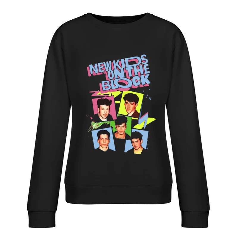 New Kids on the Block 90s Pop Group Vintage Photo Collection Female Pullover Sweatshirt