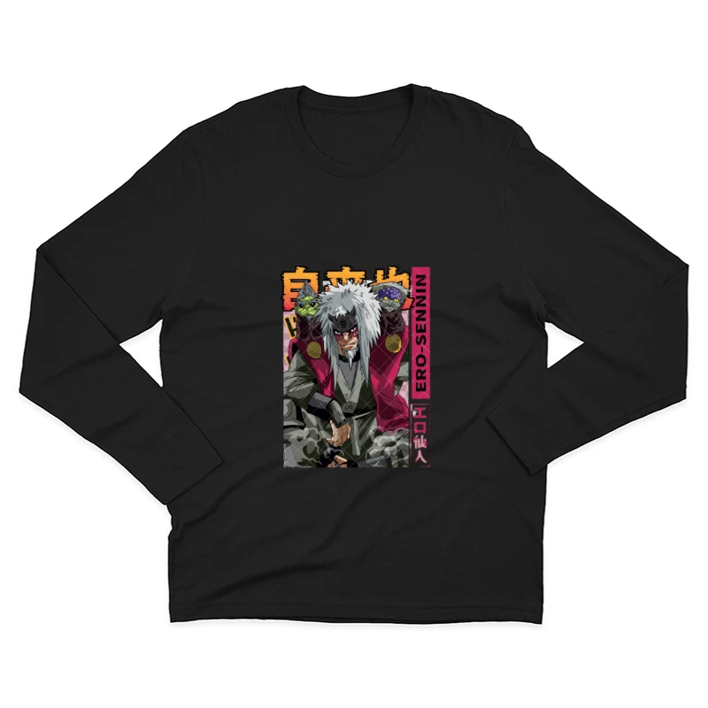 Mysteriöser Krieger mit Fröschen Herren Langarm T-Shirt