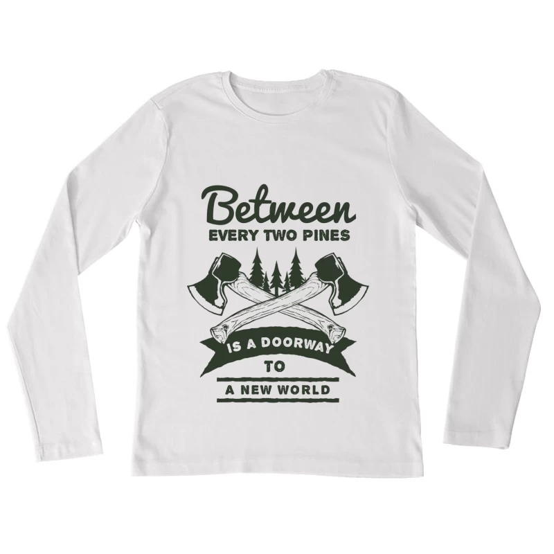 Nature et aventure entre les pins Femme Manches Longues T-Shirt