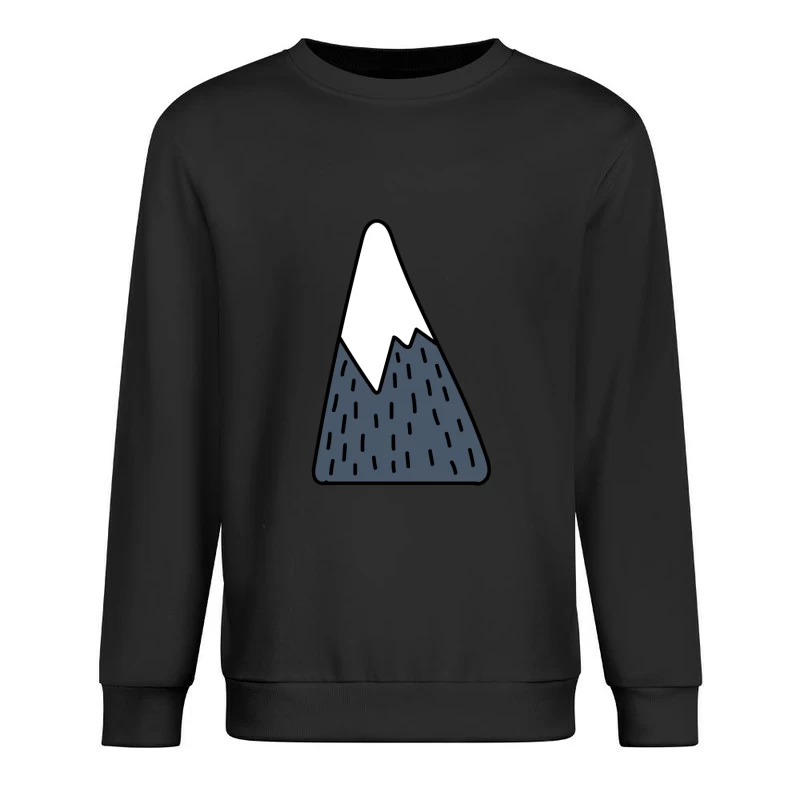 Montagne stylisée avec sommet enneigé Homme Sweat-shirt à enfiler
