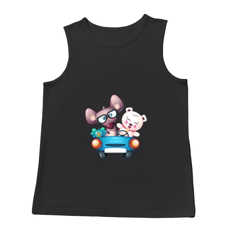 Animaux joyeux en voiture Homme Débardeur