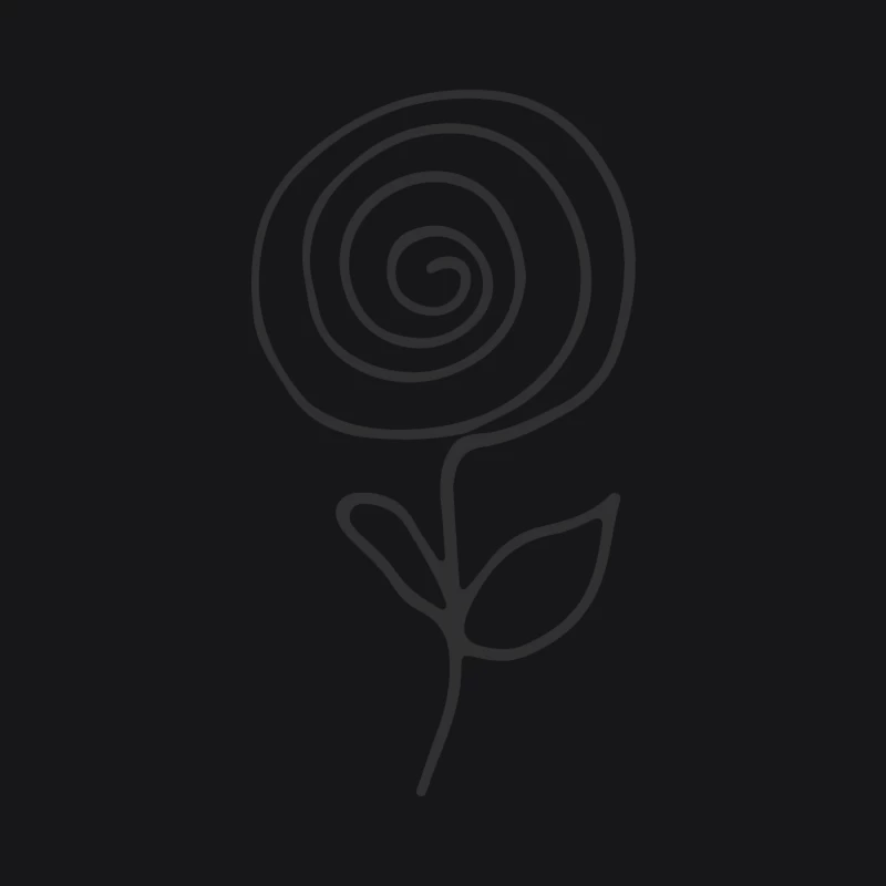 Dessin de rose minimaliste Homme Sweat à capuche