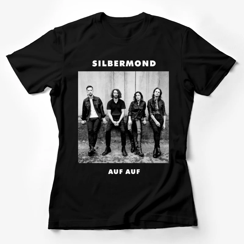 German Rock Band Silbermond - Black and White Promotional Photo Female T-Shirt