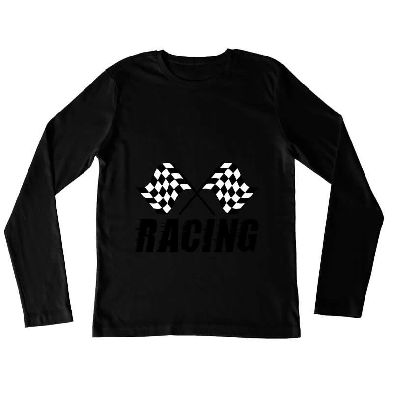 Rennflaggen Emblem Damen Langarm T-Shirt