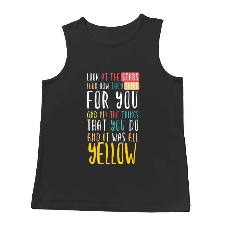 Coldplay Yellow Male Tank Top