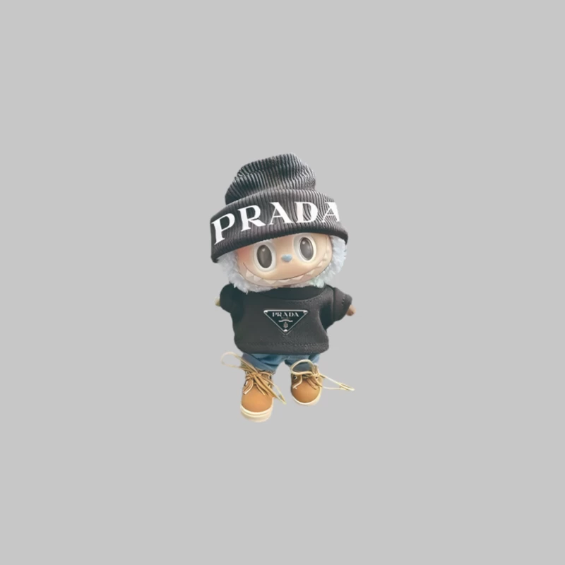 Poupée en tissu avec bonnet Prada Homme Manches Longues T-Shirt