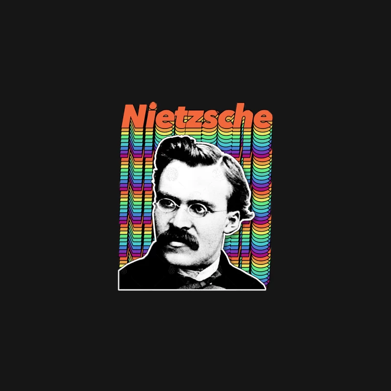 Friedrich Wilhelm Nietzsche Retro Styled Graphic Design Desk Mat