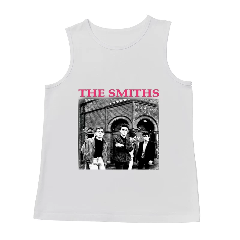 The Smiths Band Outside Historic Salford Lads Club - Iconic Black and White Photograph Male Tank Top