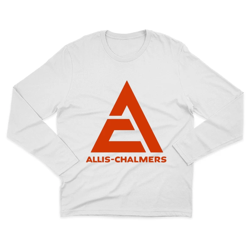 Vintage Allis-Chalmers Industrial Company Logo with Red Triangle Design Male Long Sleeve T-Shirt