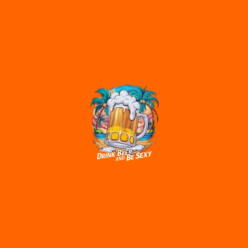 Drink Beer and Be Sexy - Tropical Vibes Desk Mat