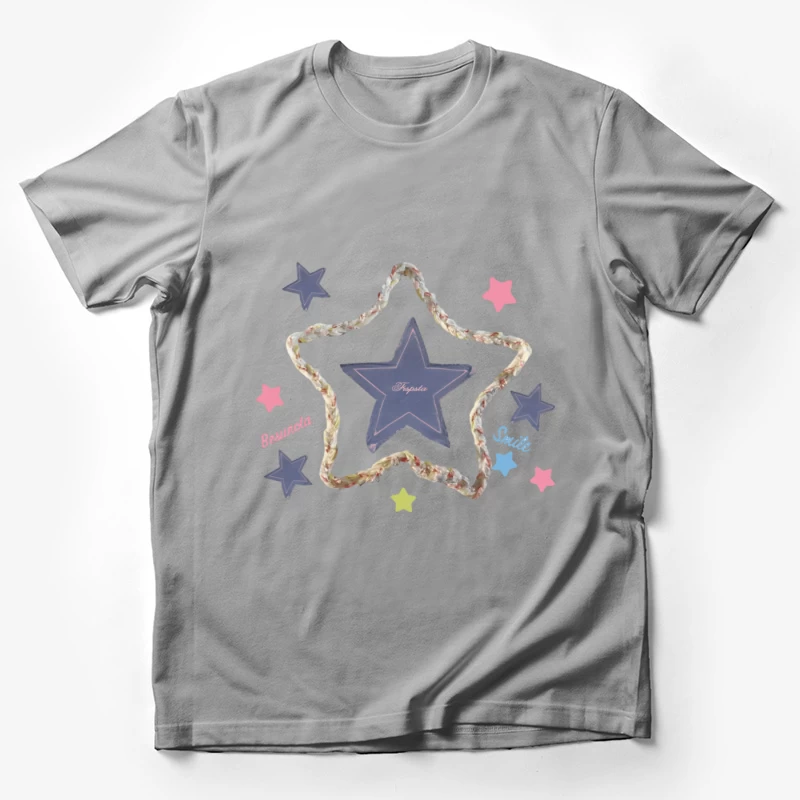 Sternmuster-Design mit Namen Herren T-Shirt