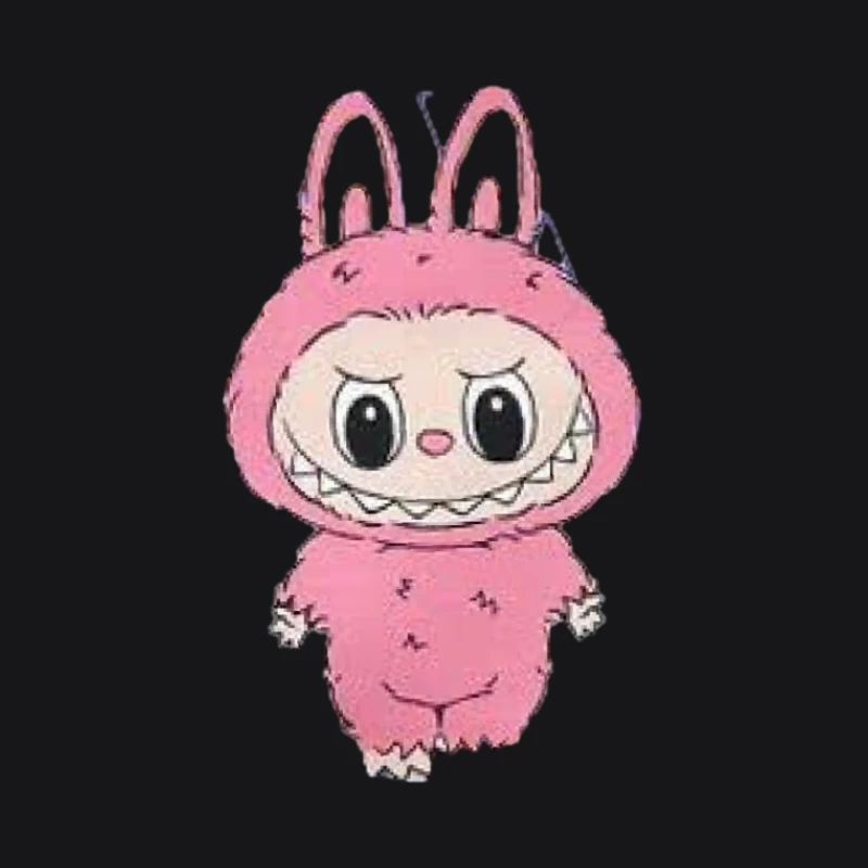 Niedliches rosa Monsterkostüm Herren Pullover Hoodie