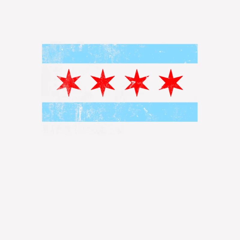 Chicago Flag, distressed Female T-Shirt
